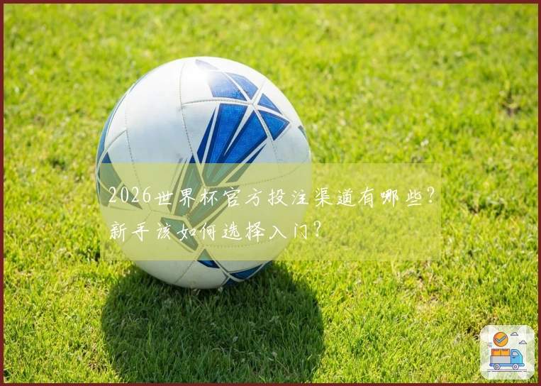 2026世界杯官方投注渠道有哪些？新手该如何选择入门？