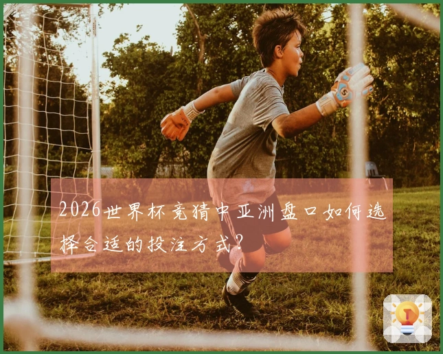 2026世界杯竞猜中亚洲盘口如何选择合适的投注方式？